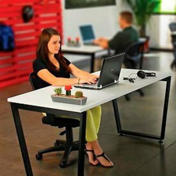 Interion By Global Industrial Interion Collaboration Table, Single, 60inW x 30inL x 30inH, Gray 694858